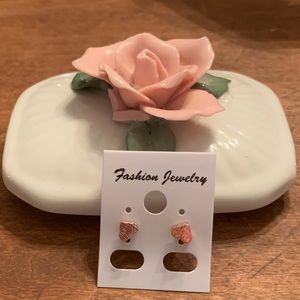 Fashion Earrings - Rose Gold Heart